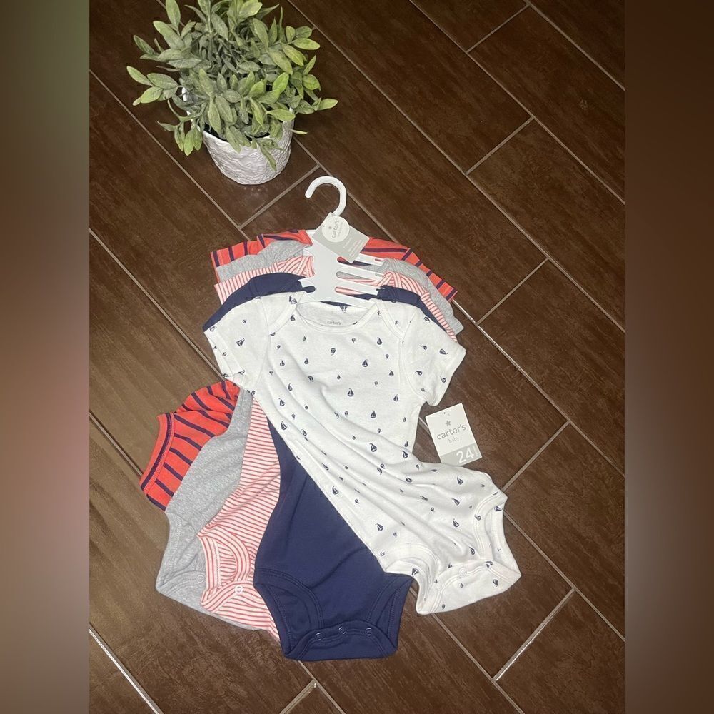 Carter’s little layette bodysuits multi pack (5) sz 24 months